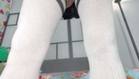 Young school slut teases older man