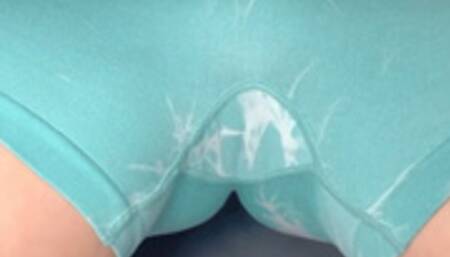 Cute teen performs fitness moves