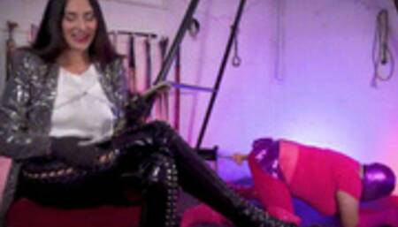 Candi Fucks the Sex Machine - Stella Liberty gives Candi Cumdump Femdom Sissy Training with Fucking Machine - hi res wmv