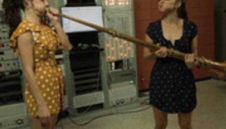 Ama Rio and Sierra Sauvage Try Out the Tibetan Horns (MP4 - 720p)