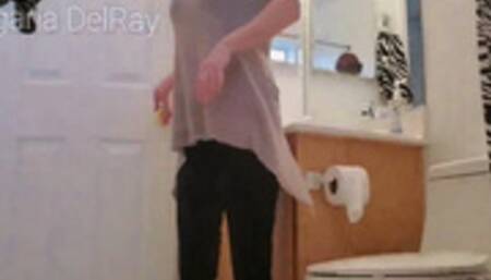 Velvet Leggings in the Bathroom wmv