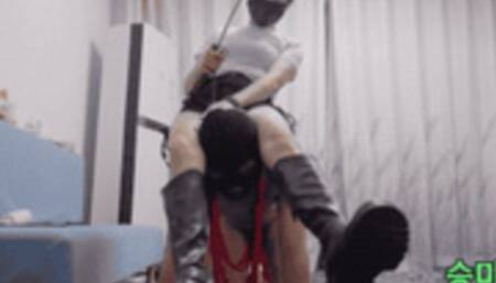 Equestrian training day - boot - ponyplay - riding - caning (FHD)