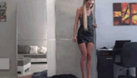 GINEVRA - You are a worm under my feet - Trampling, throat and face standing, dick trampling, foot domination