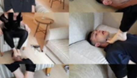 SUFFOCATING THE BRAND-NEW BOY WITH FEET AND HANDS- GODDESS LETICIA MILLER & LUCAS (SLAVE BOY) COMPLETE VIDEO OF FOOT SMOTHER AND HAND SMOTHER - EXCLUSIVE LM VIDEOS MARCH 2023 -CLIP 3