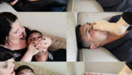 SUFFOCATING THE BRAND-NEW BOY WITH FEET AND HANDS- GODDESS LETICIA MILLER & LUCAS (SLAVE BOY) COMPLETE VIDEO OF FOOT SMOTHER AND HAND SMOTHER - EXCLUSIVE LM VIDEOS MARCH 2023 -CLIP 2