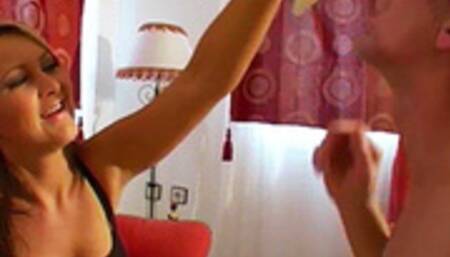 The condom challenge is it my boyfriends or his best friends - Mistress Amber Leigh & Osel - MP4 Clip