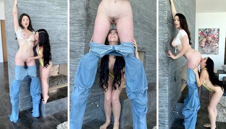 Camsoda - Hot Teen Licks And Sucks Super Tall Girl’s Hairy Pussy