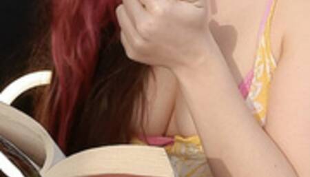 Enjoying a cigarette as im reading