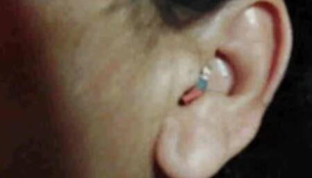 Giantess unaware Ear Endoscope Tiny man is trapped in her ear he's sitting frozen in fear scared to move or make a sound She feels an itch and Sticks her finger to scratch jamming him inside where he gets a close up look inside her ear abi