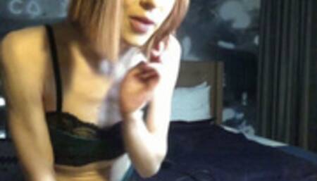 Trying to be quiet using my sex machine