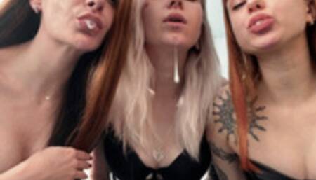 Agata, Kira And Sofi - Triple POV Spitting And Verbal Humiliation (MP4 HD 1080p)