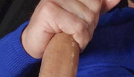 Big dick edging oily hand job