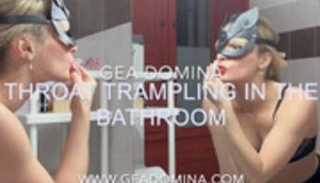 GEA DOMINA - THROAT TRAMPLING IN THE BATHROOM (MOBILE)