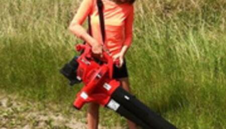 Leaf Blower Cranking And Blowing HD-1080