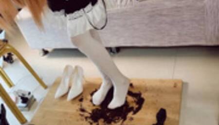 LCT_XG118f XG Dress White Silk High Heels CRUSH Cookies f Cen2Y