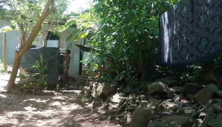 My bath time outdoor