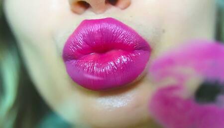 Shiny plump purple kiss