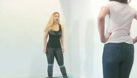 Arielle Vs Galas Feet Fight - mp4