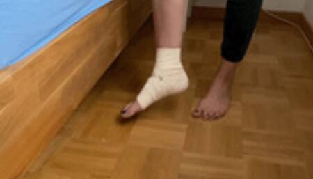 BANDAGES ON HER BROKEN ANKLE - MP4 Mobile Version