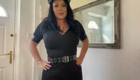 Rara Curves police woman gagged