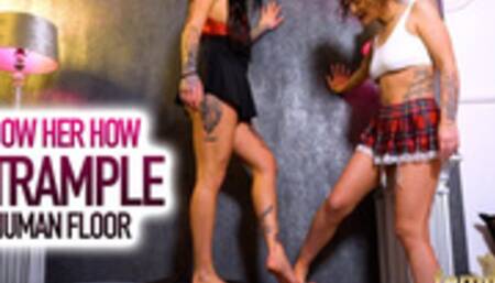 Today I'm showing my best friend how to kick a face flat ( Face Trampling with Anastasia S & Lady JoJo ) - 640p wmv