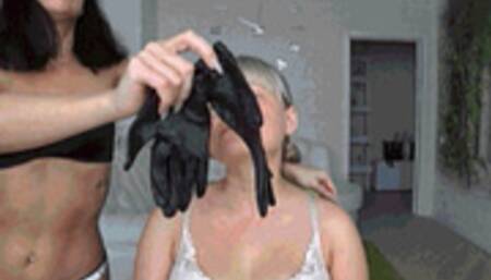 hands in leather gloves over her mouth and on her neck 2c