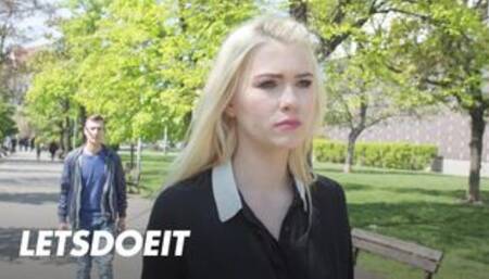 Sexy Polish Blondie Misha Cross Sucks Fat Foreign Penis abroad & Rides it Good