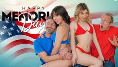 Army Step Daughters Haven’t had Sex in Years so they Plan to Seduce each Other’s Stepdad