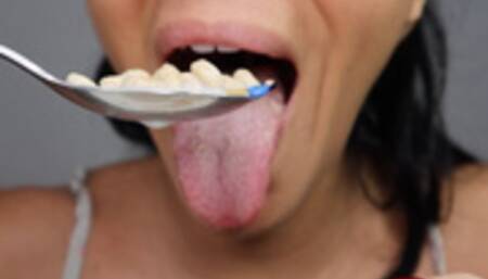 Unaware giantess breakfast & yawning - Lalo Cortez and Vanessa