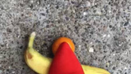 Red heels crush fruit