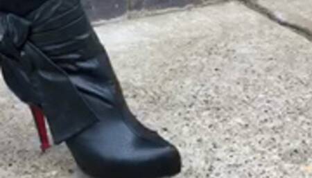 iphone crushed under metal tip heel boots