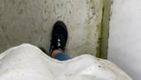 WET SNEAKERS FUNGUS FEET IN FLOODED OFFICE - MP4 Mobile Version