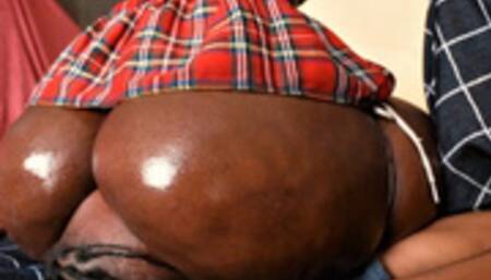 Mean fat assed school girl bully smothers & stinkface victim(sweaty farts)