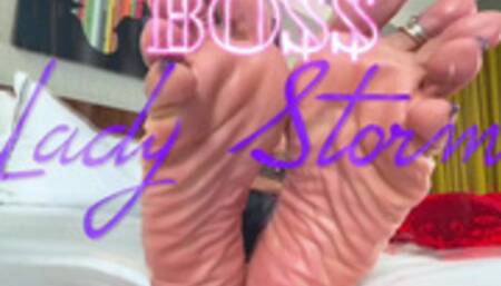 Dirty Wrinkled Soles and Wiggling Toes in the Park