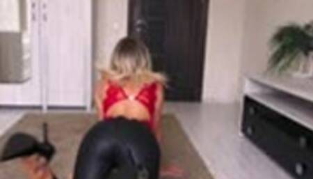 Leather leggings Sexy masturbation