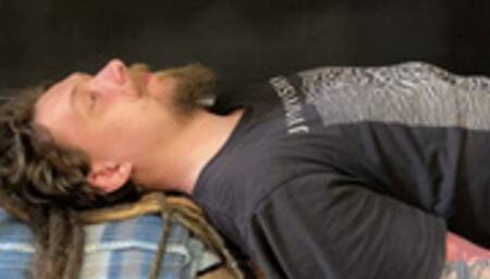 Barefoot face and neck trampling