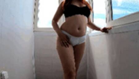 Nasty Gift in White Panties