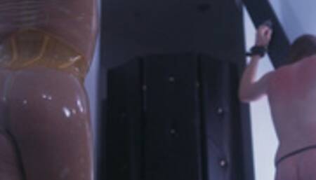 slave meets Mistress Rogue's dragon tail