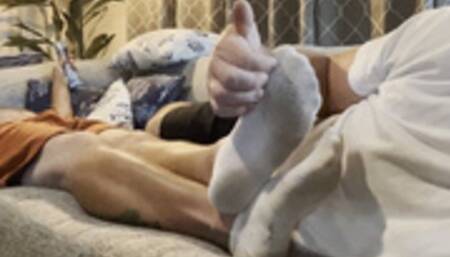 Hairy Otter Danny Foot Worshipped and Tickled