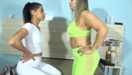 INTERRACIAL FART FIGHT MILF VS BRUNETTE PART 1 BY BIA MELLO AND PIETRA HUNTER CAM BY KLEBER FULL HD