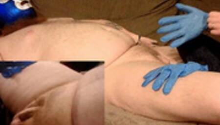 Soapy Latex Gloves Handjob