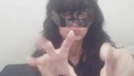 The crazy witch is scratching