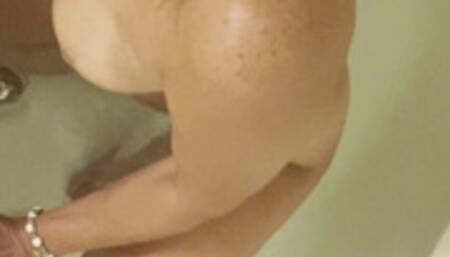 Carissa in the Full Body Stocking in the Bathtub: Breathhold, open-mouth, and posing