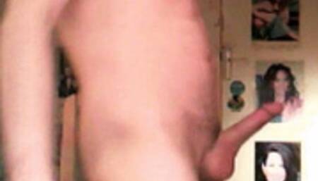 Exhib jerk off and cum