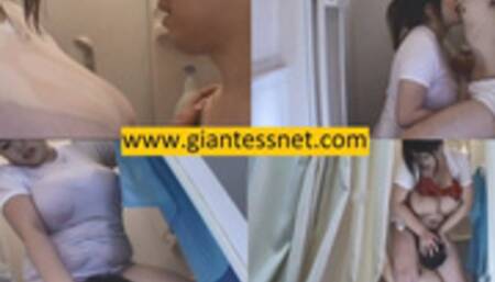 (NEW) 175 cm, Over 45 DD Breast Smothering, Giantess Femdom, Round 4 ( final session )