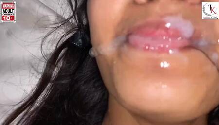 Facial with full of cum