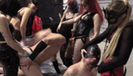 7 MISTRESSES FEMDOM PARTY (EPISODE 2) - EXTREME ass fucking with strap-on (EPIC CLIP!!!)