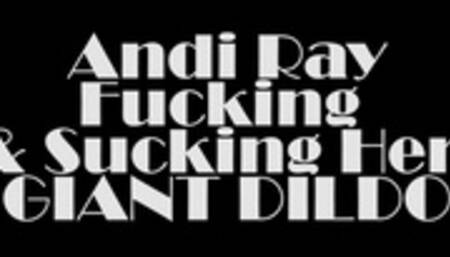 CURVY PAWG FUCKS AND SUCKS A GIANT DILDO