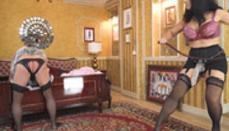 Punishing My sissy for ruining My new stockings