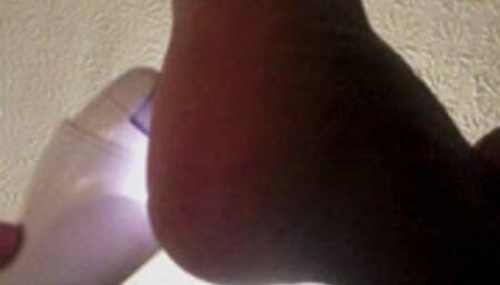 Unaware Giantess Covers Tiny Human in Foot Dust POV